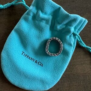 Tiffany & Co Sterling Silver Mesh Ring- RETIRED